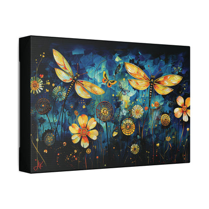 "Lucky Day Dragonflies", Stretched Classic Canvas Fine Art Print