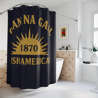 "Clan na Gael - Irish American", Shower Curtains (Black Rock Blue)