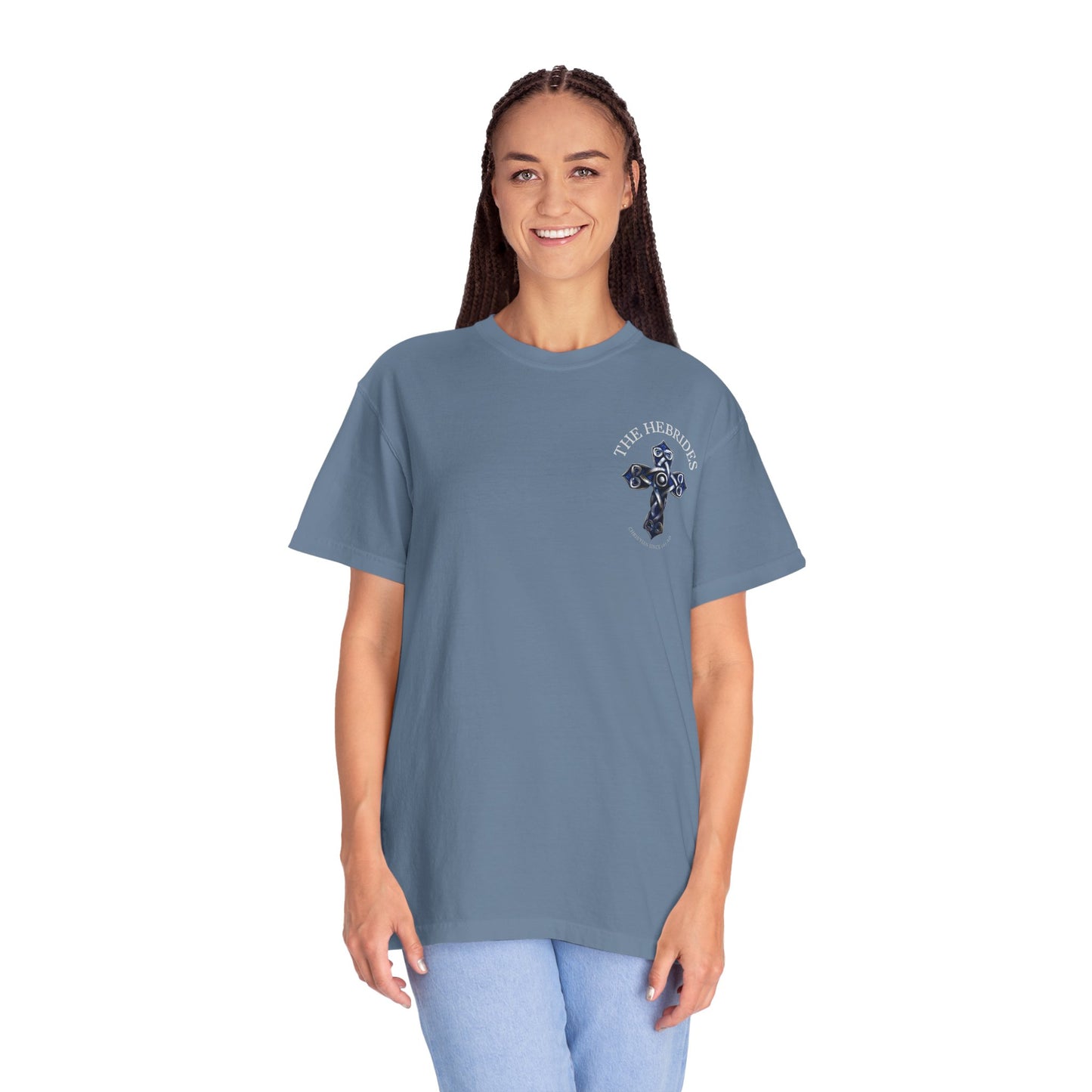"The Hebrides - Christian since 563 AD", Unisex T-shirt