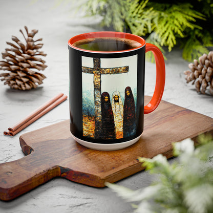 "At-the-Foot of the Cross - John 19:25", Colorful Mugs (11oz & 15oz)
