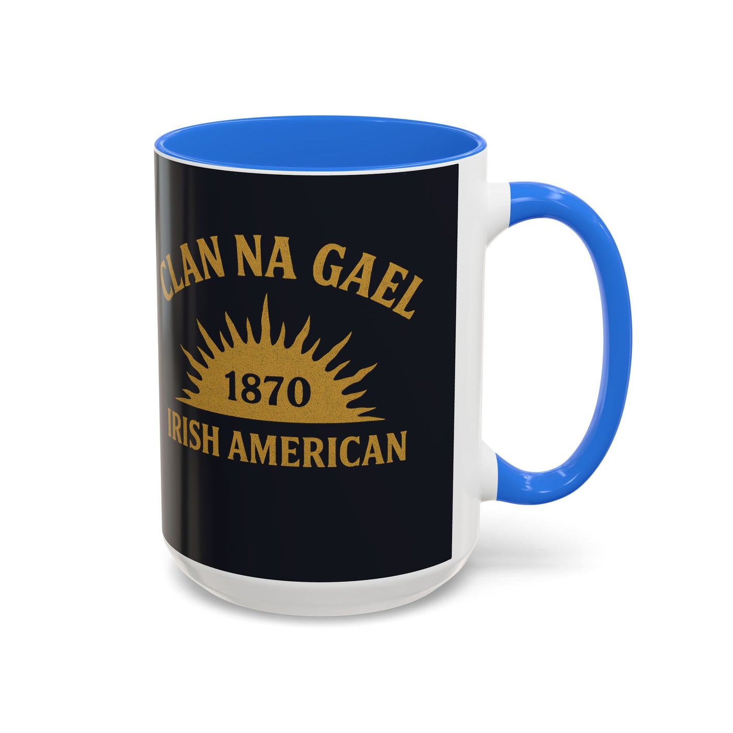"Clan na Gael - Irish American", Colorful Mugs (11oz, 15oz) (Black Denim)