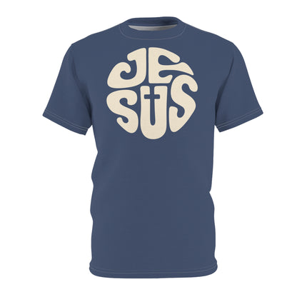 "Retro Jesus", Unisex T-shirt (Signature Blue)