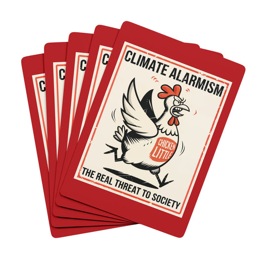 "Climate Alarmism - The Real Threat to Society" #21, Cultural Playing Cards (Venetian Red)