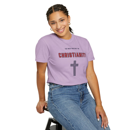 "The West was built on Christianity", Unisex T-shirt