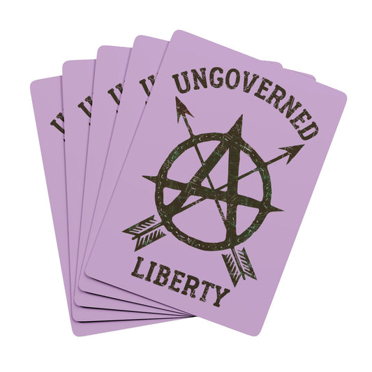 "Ungoverned Liberty", Political Playing Cards (Mauve)