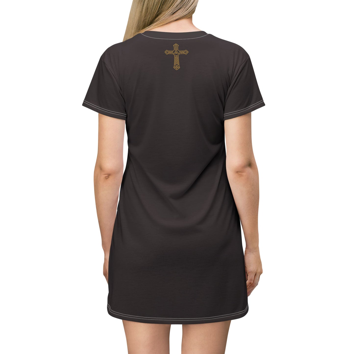 "Clan na Gael - Irish American", T-Shirt Dress (Seal Brown)