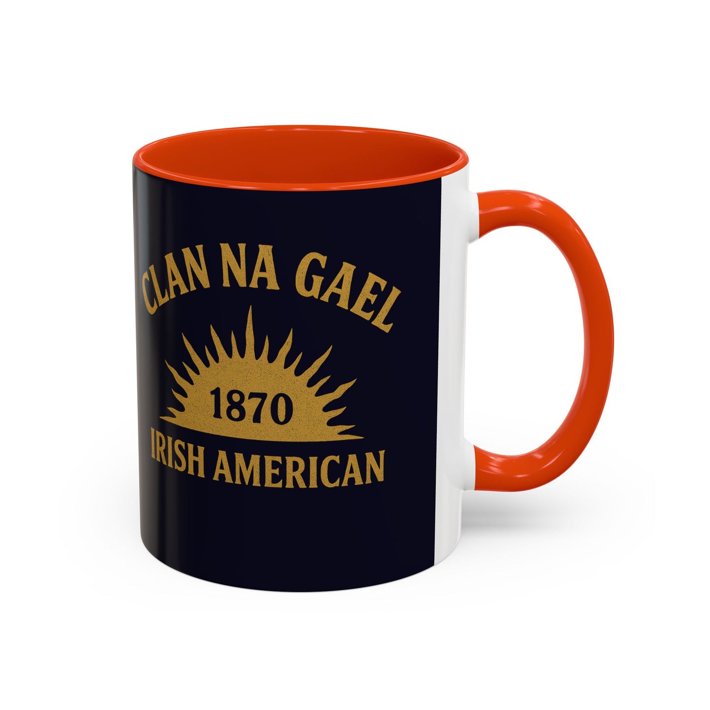 "Clan na Gael - Irish American", Colorful Mugs (11oz, 15oz) (Black Rock Blue)
