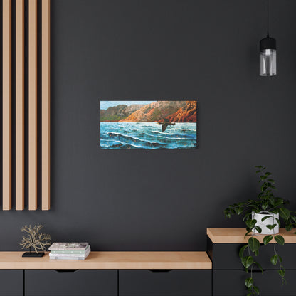 "Sky Kin II – Gannet on the Weather Edge", Fine Art Matte Canvas, Stretched, 1.25"