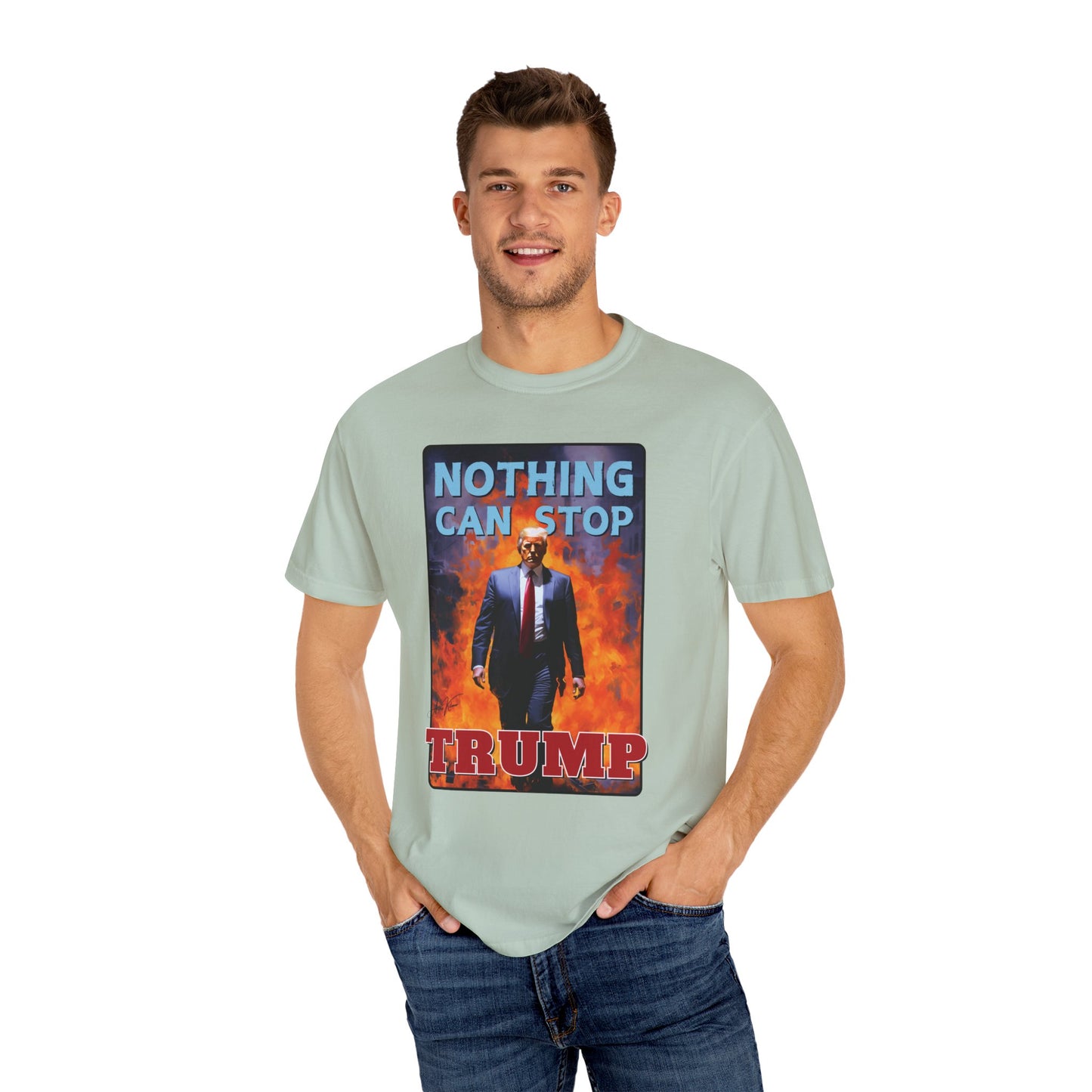 "Nothing Can Stop Trump", Unisex T-shirt (Light Colors)