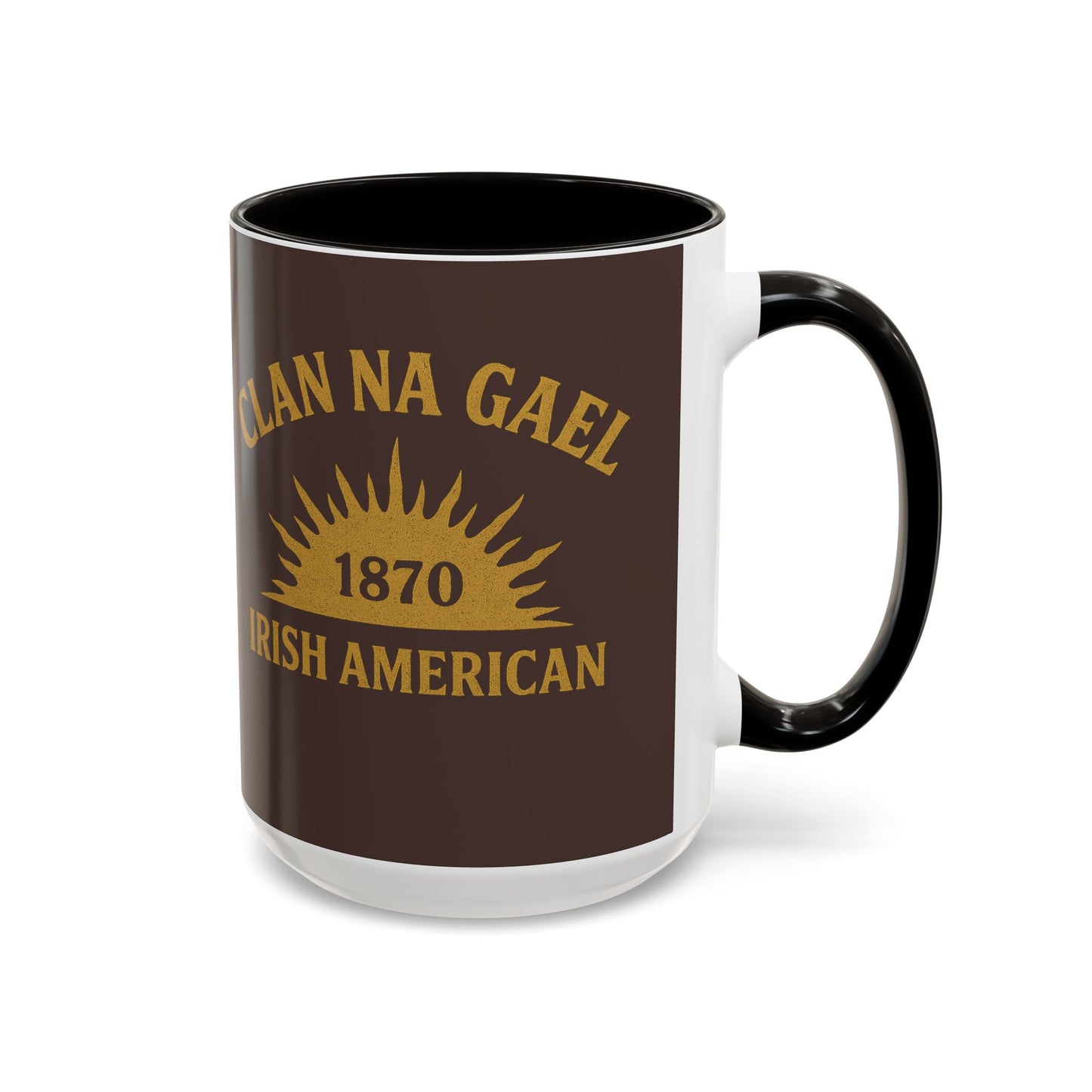 "Clan na Gael - Irish American", Colorful Mugs (11oz, 15oz) (Wild Boar Brown)