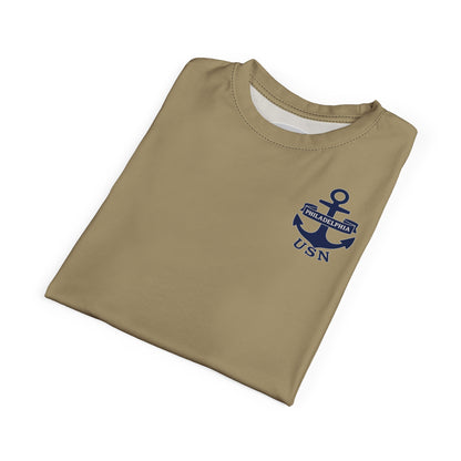 "USN Anchor", Unisex T-shirt (Service Khaki)