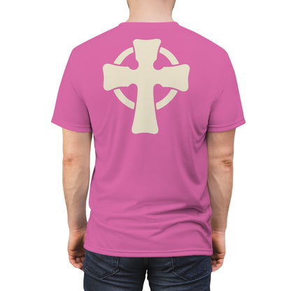 "Retro Jesus", Unisex T-shirt (Rosy Pink)