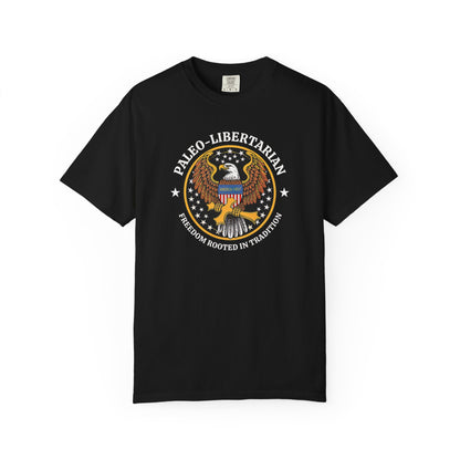 "Paleo-Libertarian" #01, Unisex T-shirt (Dark Colors)