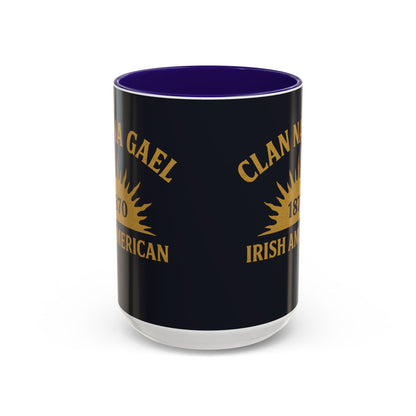 "Clan na Gael - Irish American", Colorful Mugs (11oz, 15oz) (Black Denim)