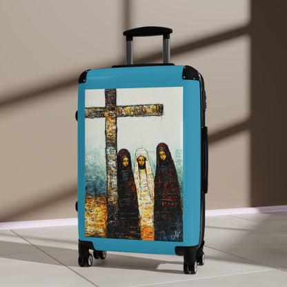 "At-the-Foot of the Cross - John 19:25", Suitcases (Turquoise)