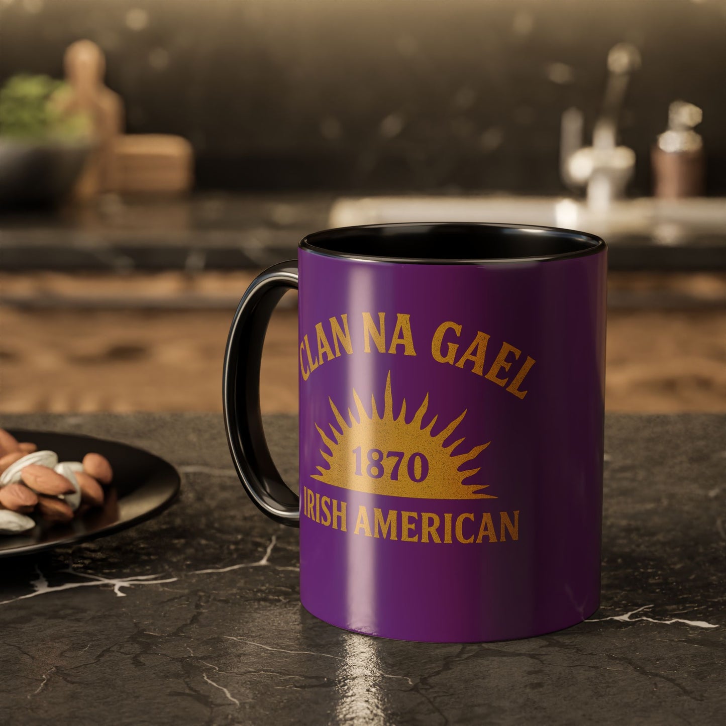 "Clan na Gael - Irish American", Colorful Mugs (11oz, 15oz) (Vesper Violet)