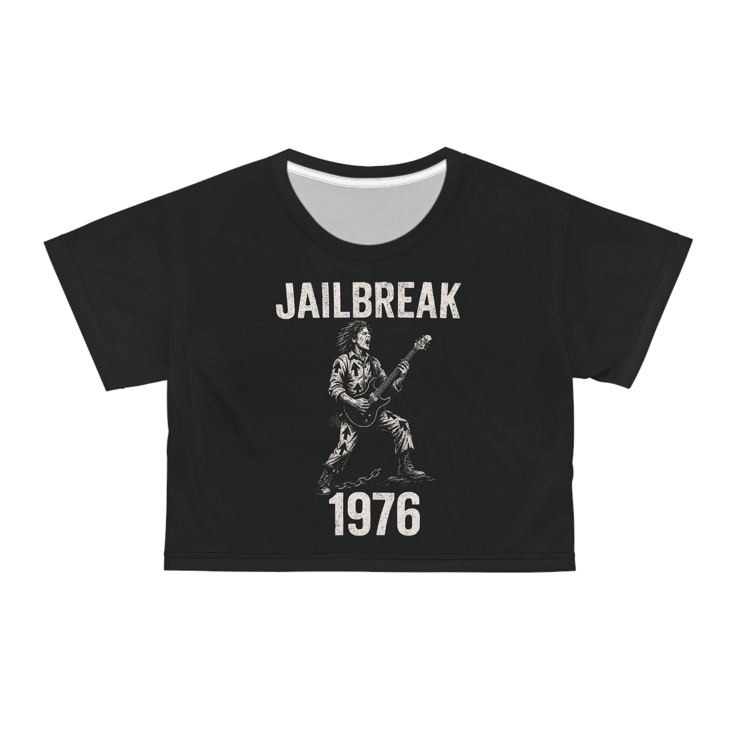 "Jailbreak 1976", Black Crop Tee