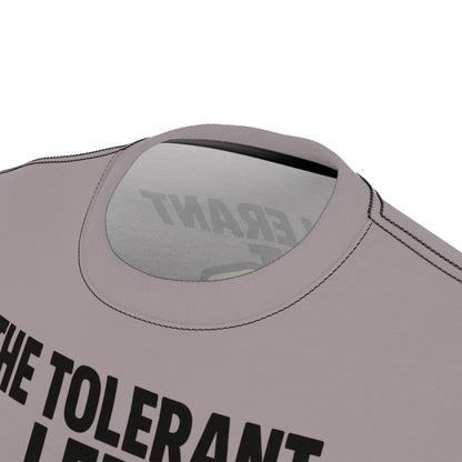 "The Tolerant Left", Unisex T-shirt (Walkway Pink Grey)