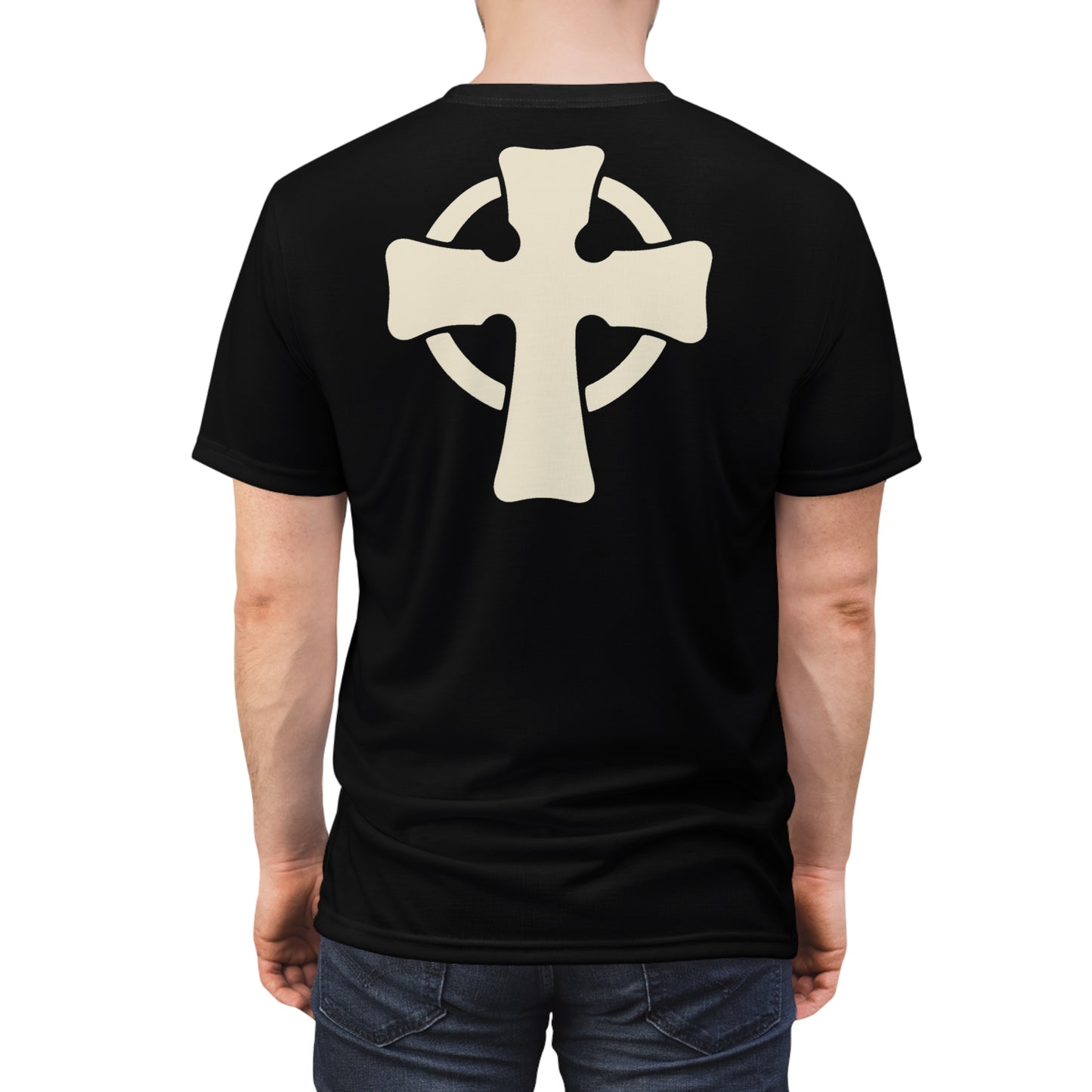 "Retro Jesus", Unisex T-shirt (Pilot Whale Black)
