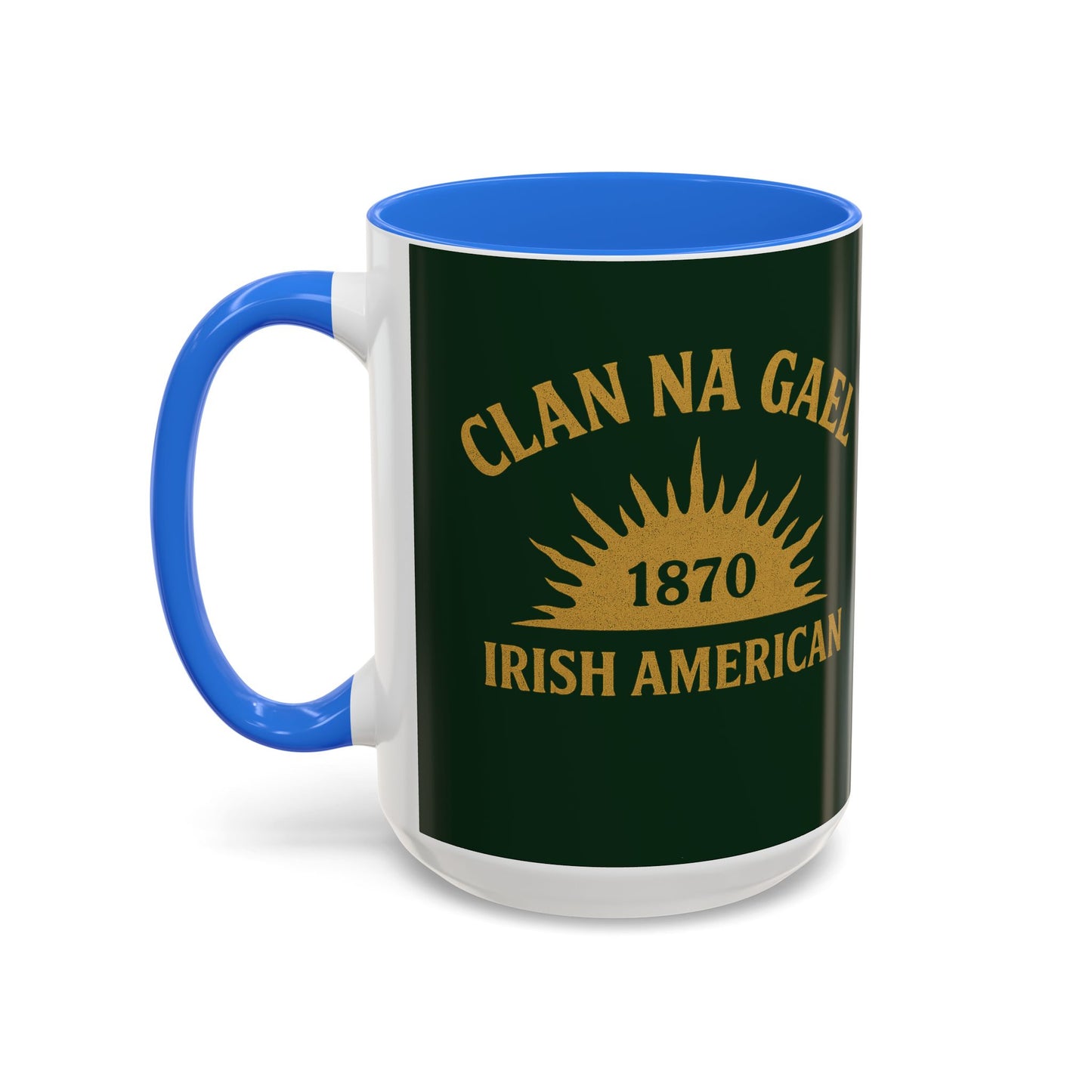 "Clan na Gael - Irish American", Colorful Mugs (11oz, 15oz) (Fenian Green)