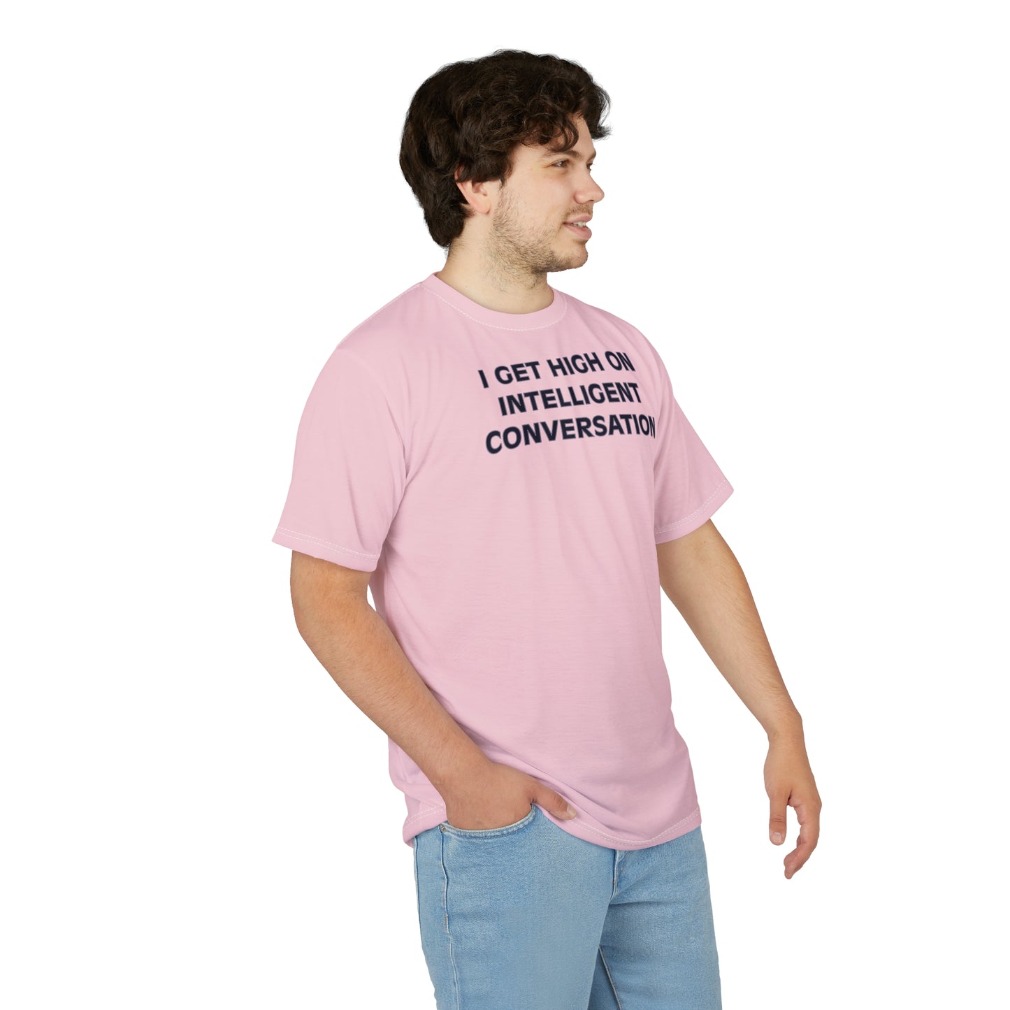 "Intelligent Conversation", Unisex T-shirt (No Need To Blush)