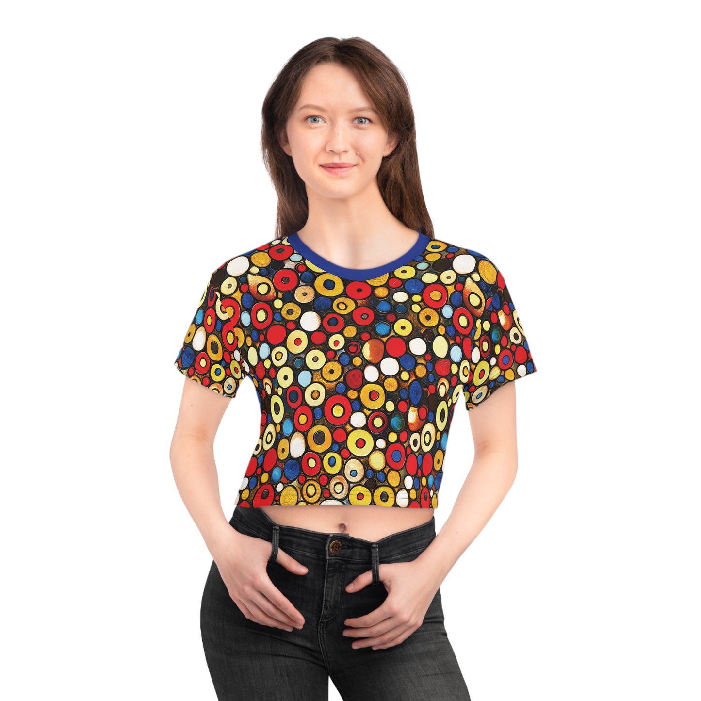 "Bits and Bobs", Crop Tee (Klein Blue Color)