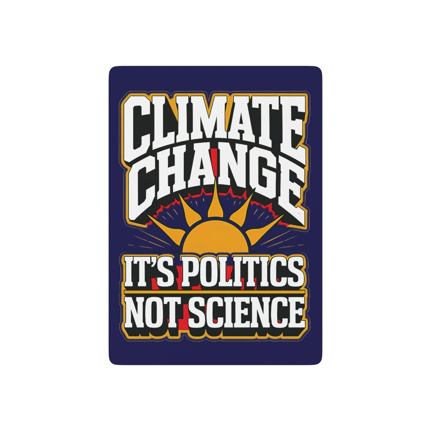 "Climate Change" #02, Political Playing Cards (Obsidian Blue)