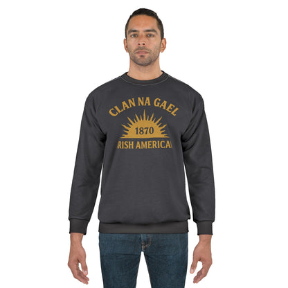 "Clan na Gael - Irish American", Unisex Sweatshirt (Black Denim)