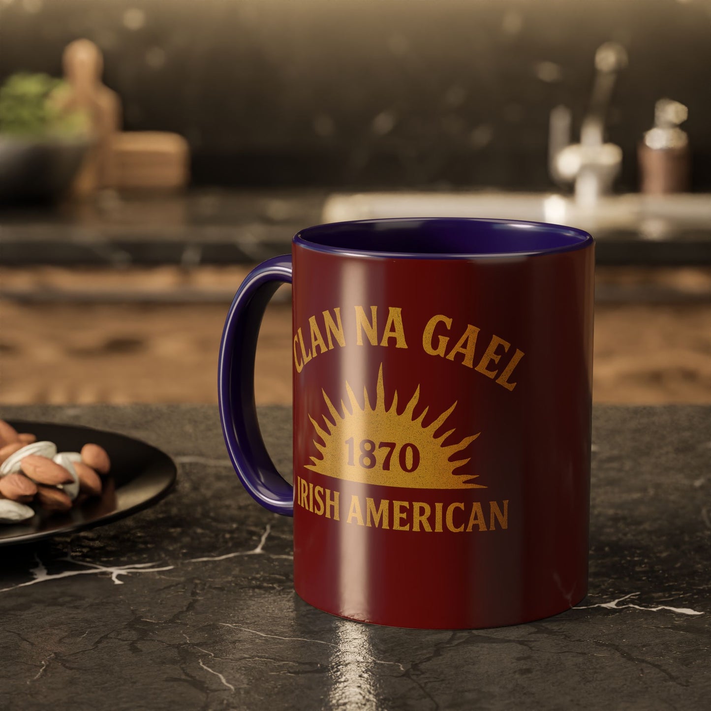 "Clan na Gael - Irish American", Colorful Mugs (11oz, 15oz) (Palladius Red)