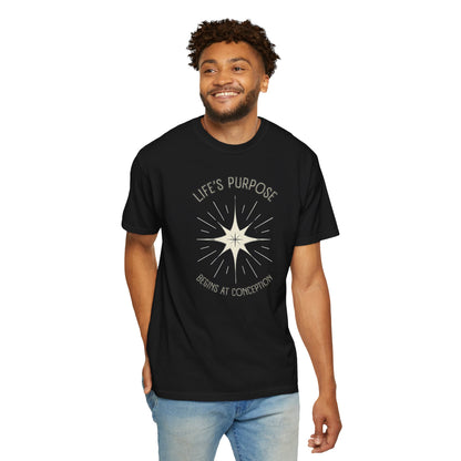 "Life's Purpose Begins at Conception", Unisex T-shirt