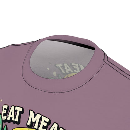 "Eat Meat & Be Healthy", Unisex T-shirt (Mountbatten Pink)