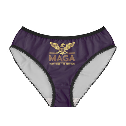 "MAGA - Restoring the Republic", Women's Briefs (Imperial Plum)