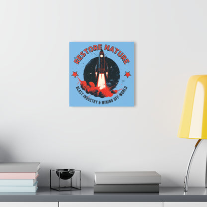 "Restore Nature", Acrylic Wall Prints (French Cleat Hanging) (Sky Blue)