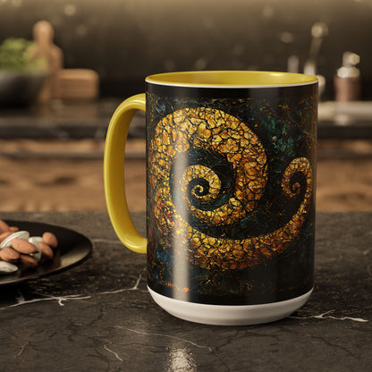 "From Stone to Savior's Light", Colorful Mugs (11oz, 15oz)