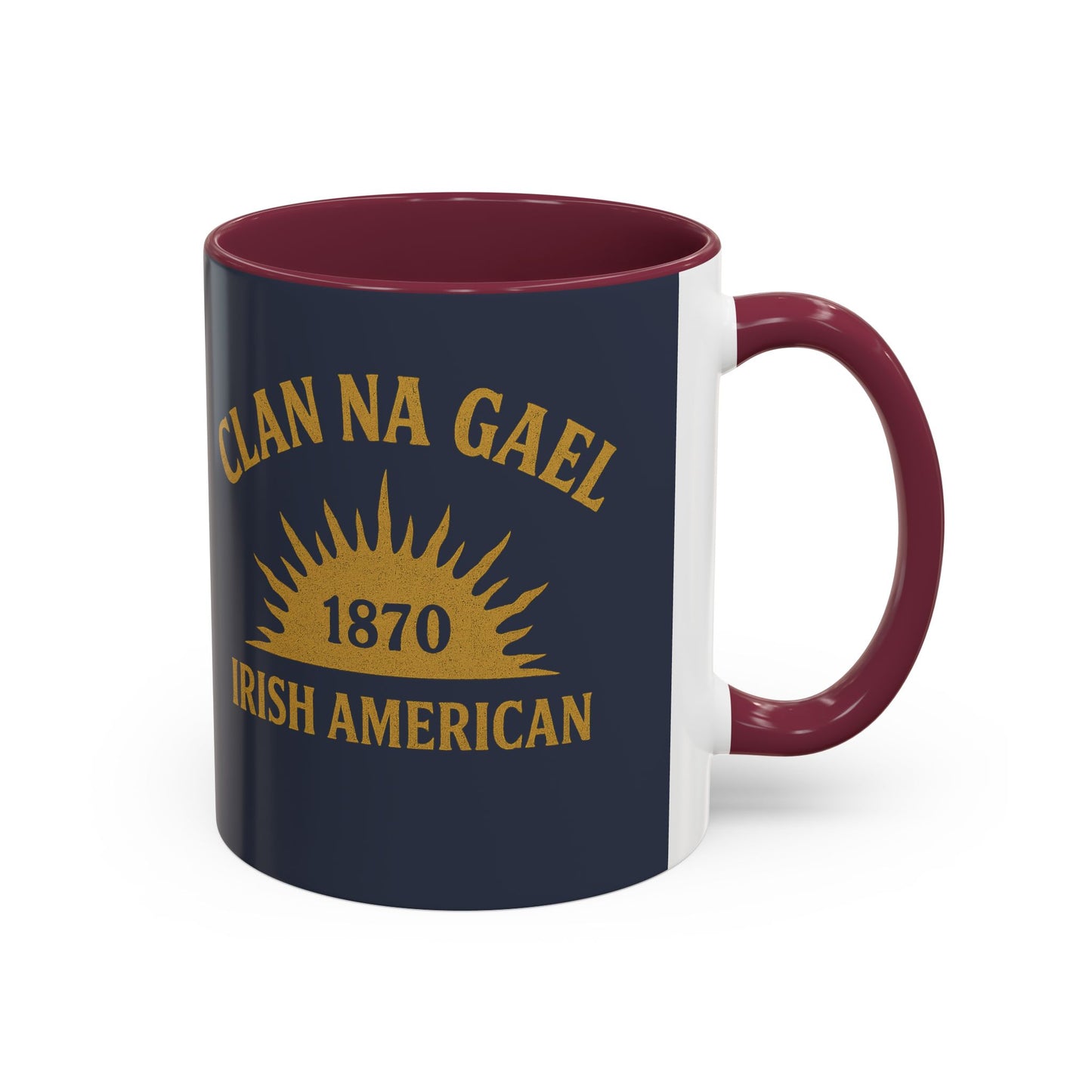 "Clan na Gael - Irish American", Colorful Mugs (11oz, 15oz) (Blue Burka Grey)