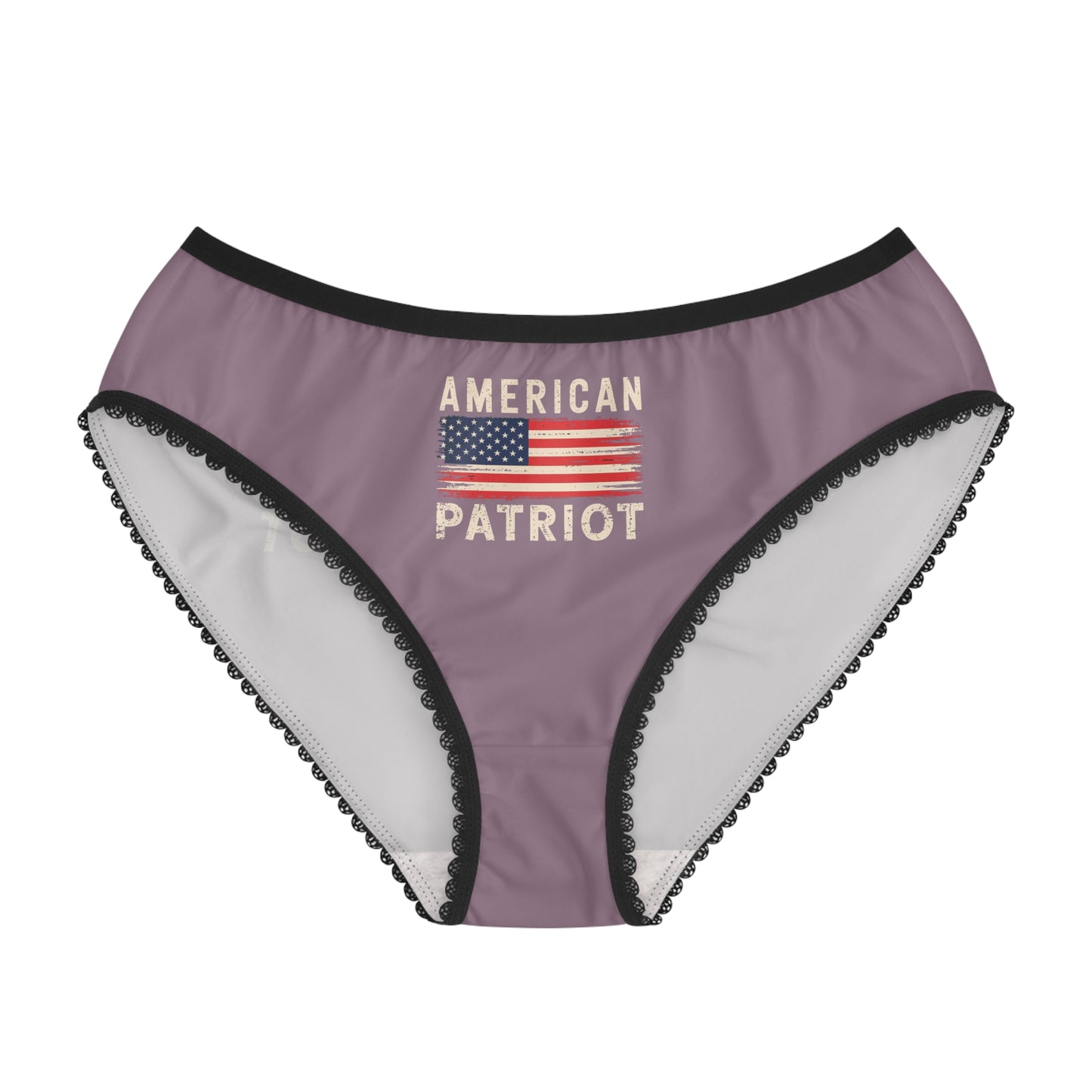"American Patriot" with Flag #02, Women's Briefs (Mountbatten Pink)