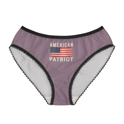 "American Patriot" with Flag #02, Women's Briefs (Mountbatten Pink)