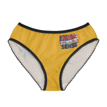 "MAGA Common Sense" #01, Women's Briefs (Amber)