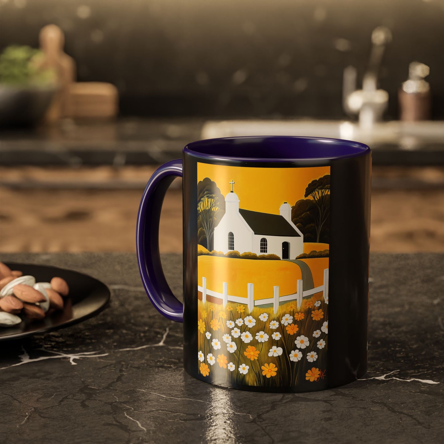 "Eaglais a’ Bhuidhe (Gaelic) - The Church of Golden Hope (English)", Colorful Mugs (11oz & 15oz)