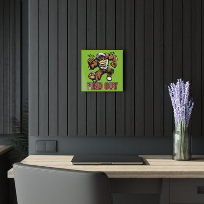 "Find Out", Acrylic Wall Prints (French Cleat Hanging) (Chartreuse Green)