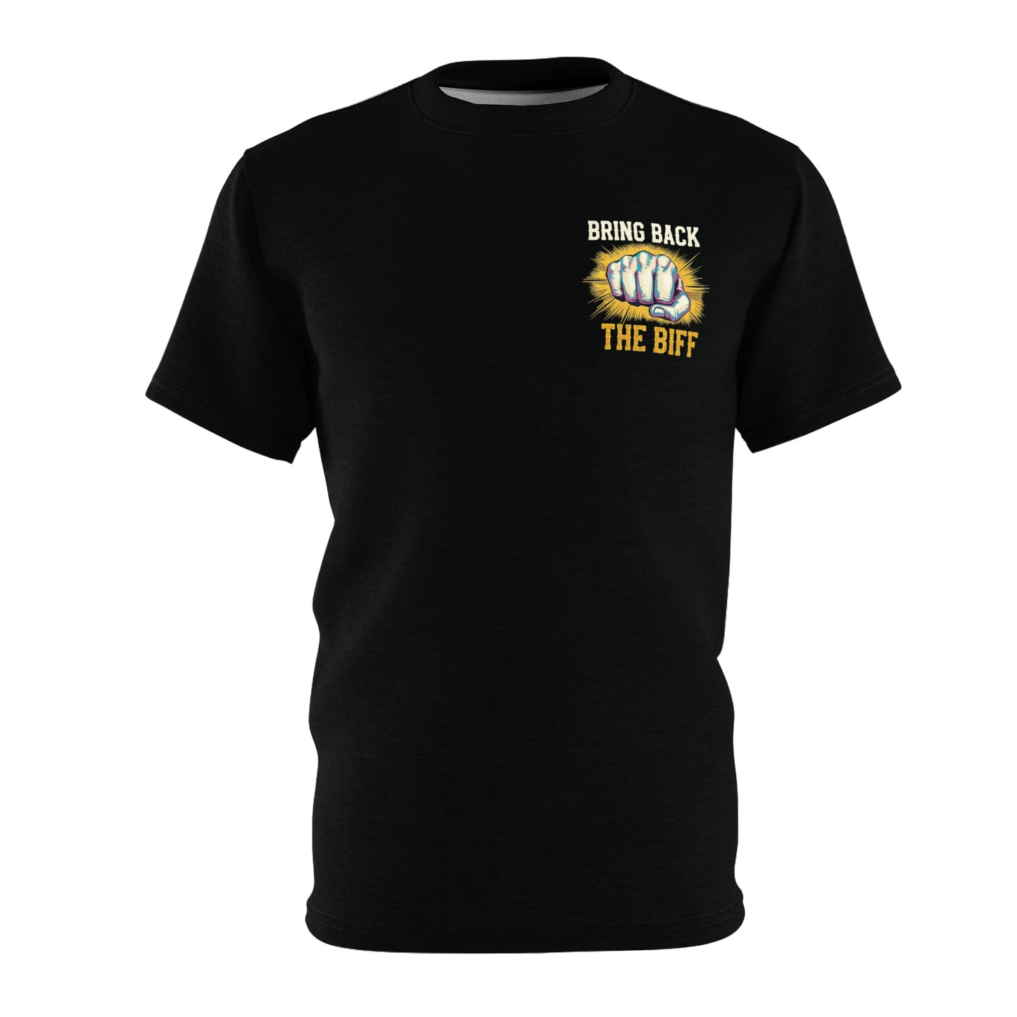 "Bring Back The Biff", Unisex T-shirt (Peatshadow Black)