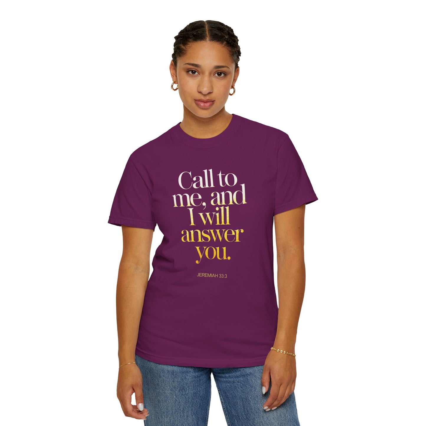 "Call to Me - Jeremiah 33:3" #02, Unisex T-shirt