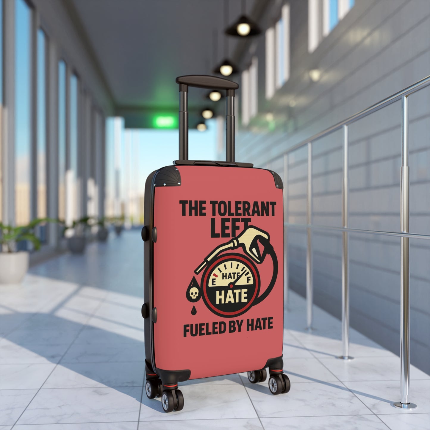 "The Tolerant Left", Suitcase (Faded Cherry)