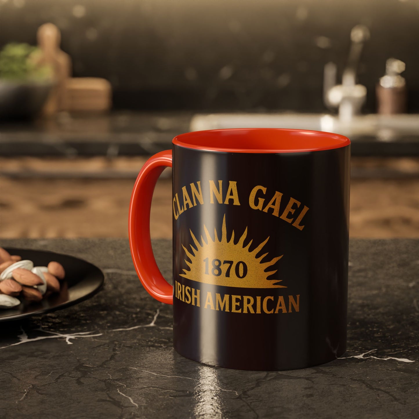 "Clan na Gael - Irish American", Colorful Mugs (11oz, 15oz) (Seal Brown)