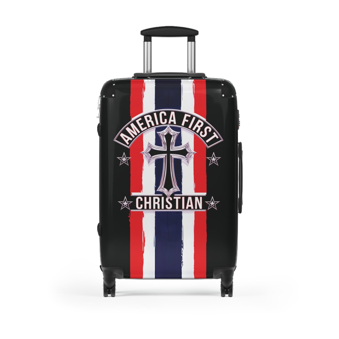 "America First Christian" Wall Art #03 Suitcases (Moonless Black)