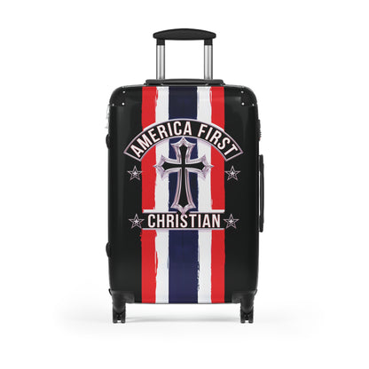 "America First Christian" Wall Art #03 Suitcases (Moonless Black)