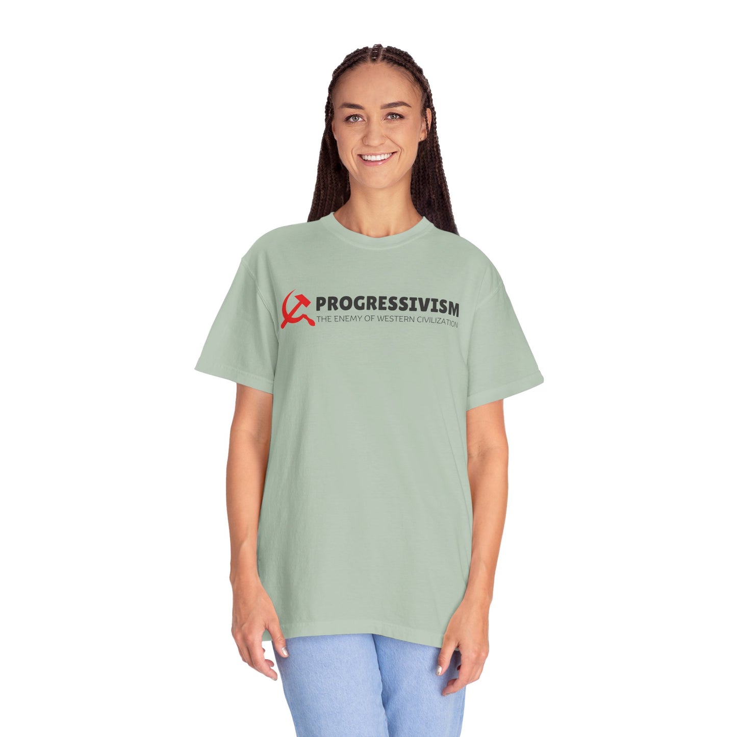 "Progressivism - Enemy of Western Civilization", Unisex T-shirt (Light Colors)