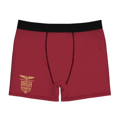 "MAGA Restoring the Republic" #02, Men's Boxer Briefs (Harvard Red)