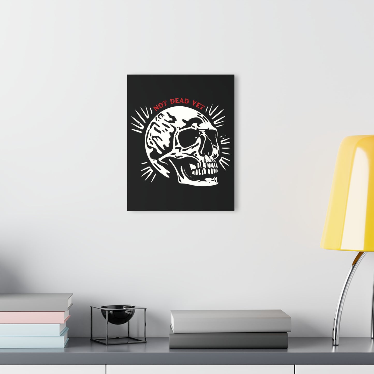 "Not Dead Yet", Acrylic Wall Prints (French Cleat Hanging) (70's Black)