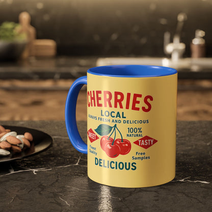"Delicious Cherries", Colorful Mugs (11oz, 15oz) (Sanctum Veil)